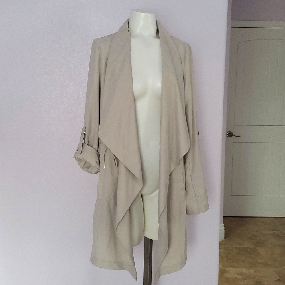 Zara open front coat.